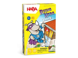 Rhino Hero is een kaartspel van HABA met een stapelmechanisme dat behendigheid en strategie combineert in een leuk, gezinsvriendelijk spel.